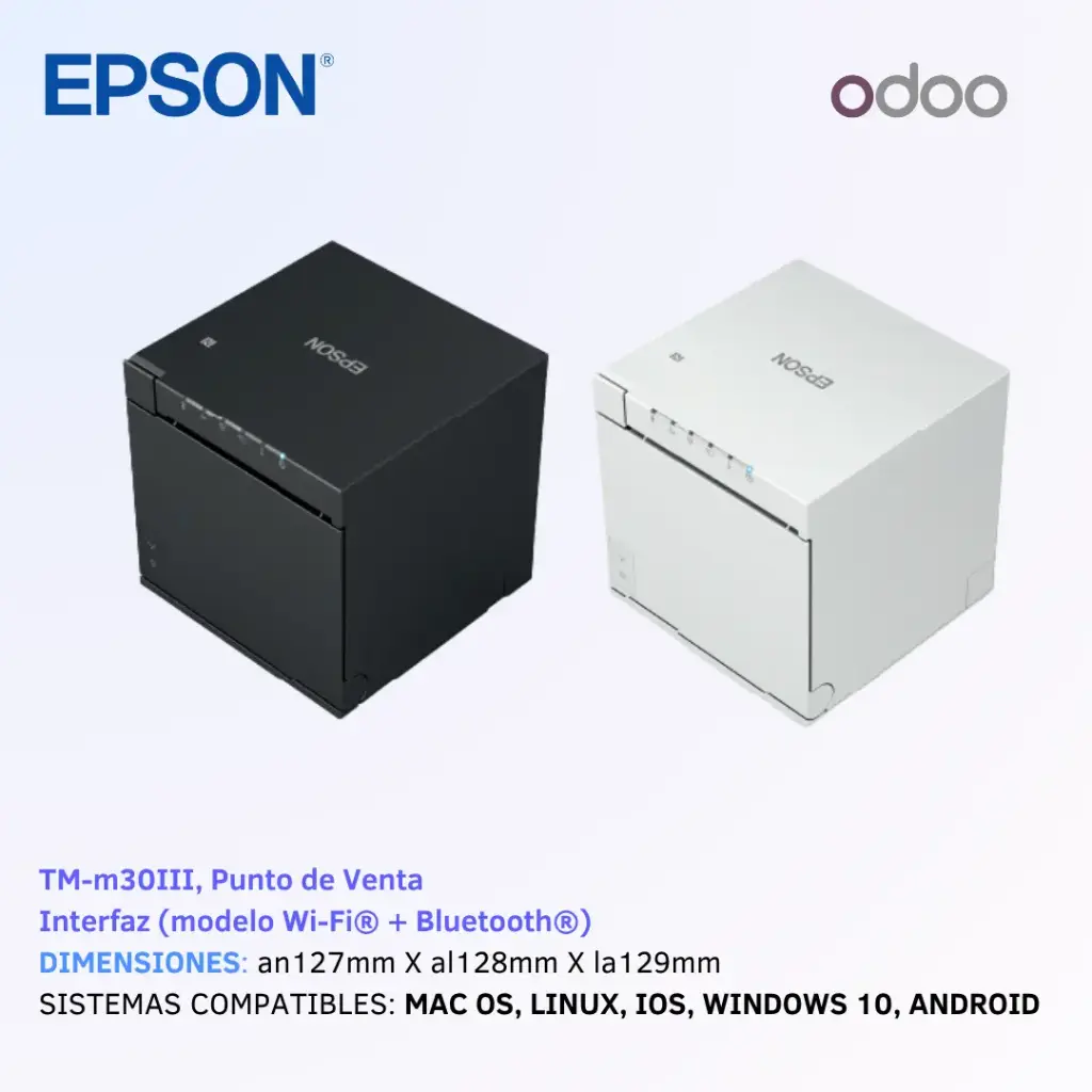 MINIPRINTER EPSON TM-M30III, TERMICA, 80 MM O 58 MM, ETHERNET-USB, AUTOCORTADOR, NEGRA
